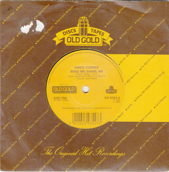 Amen Corner - Bend Me Shape Me (7) (Very Good (VG)) - DaddyPop