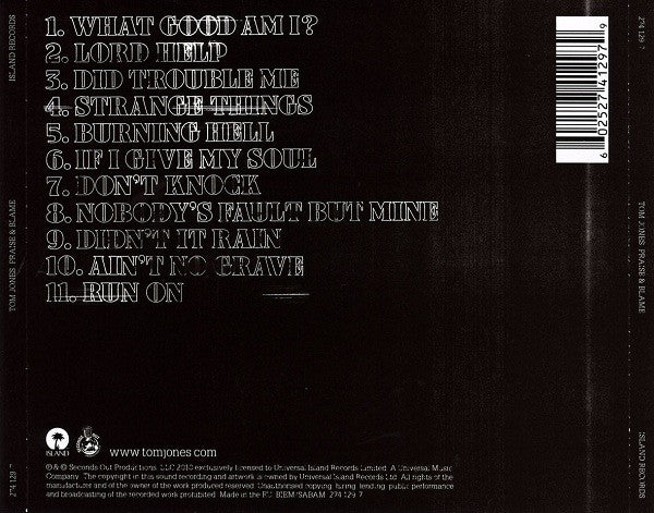 Tom Jones : Praise & Blame (CD, Album, Enh)