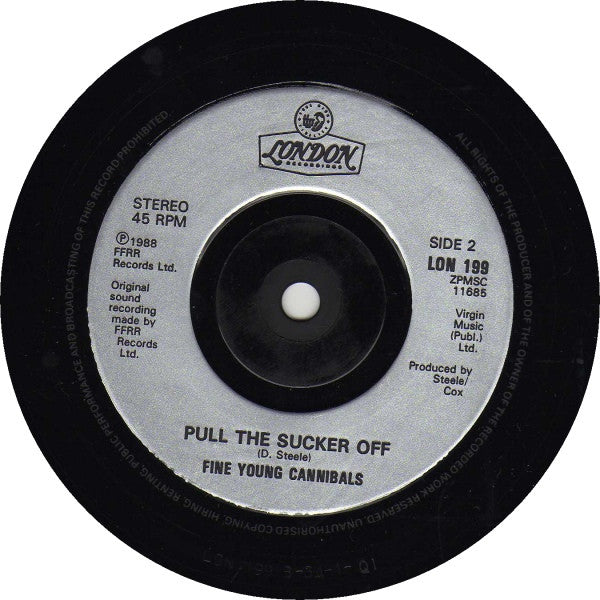 Fine Young Cannibals : She Drives Me Crazy (7", Single, Sil)