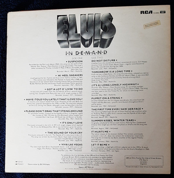 Elvis Presley : Elvis In Demand (LP, Comp)