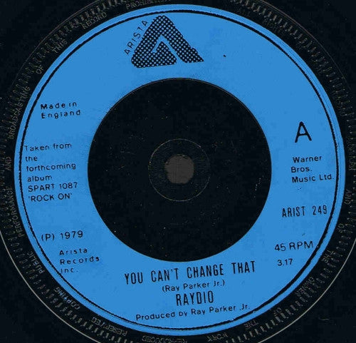 Raydio : You Can't Change That (7", Single)
