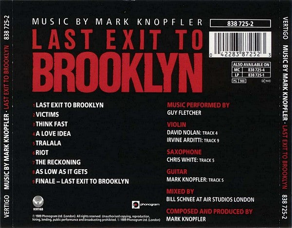 Mark Knopfler : Last Exit To Brooklyn (CD, Album, PDO)