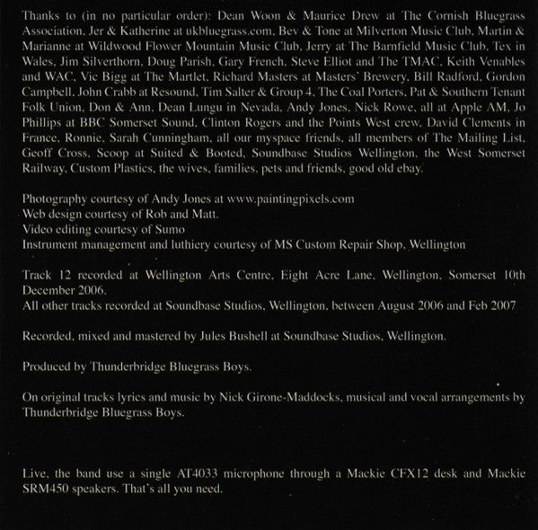 Thunderbridge Bluegrass Boys : The Moon Shines Still (CD, Album)