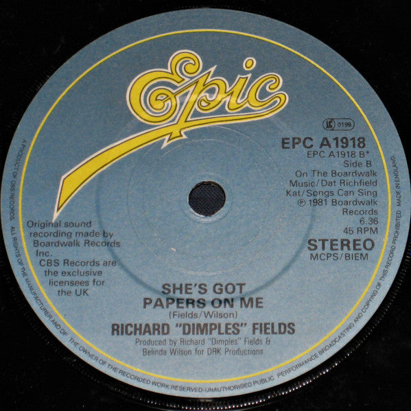 Richard 'Dimples' Fields : I've Got To Learn To Say No! (7", Single, Pap)