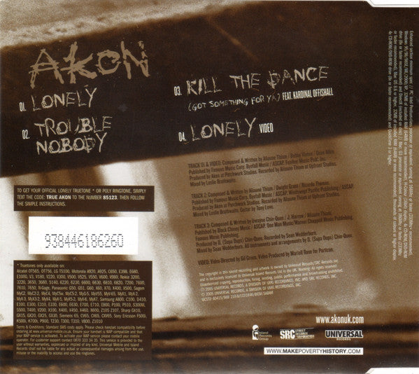Akon - Lonely (CD) (Very Good Plus (VG)) - DaddyPop