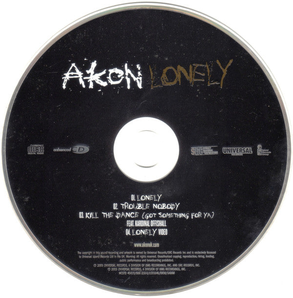 Akon - Lonely (CD) (Very Good Plus (VG)) - DaddyPop