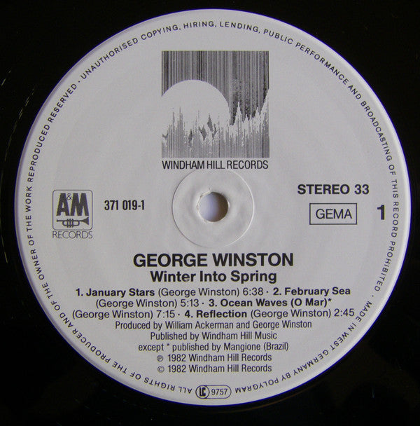 George Winston : Winter Into Spring (LP, Album, RE)