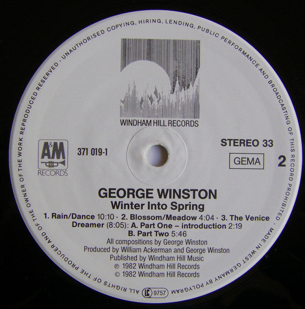 George Winston : Winter Into Spring (LP, Album, RE)