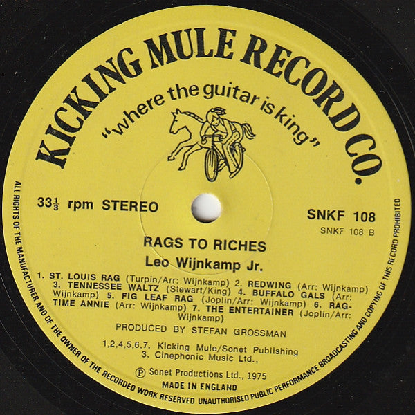 Leo Wijnkamp Jr. : Rags To Riches (LP, Album)