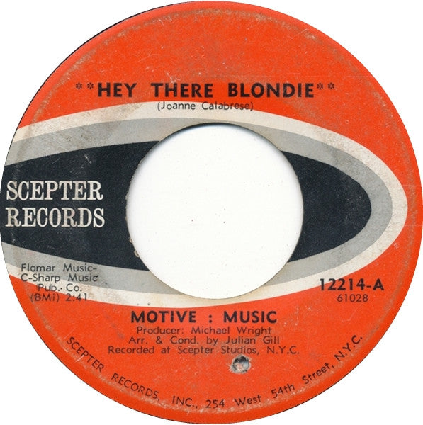 Motive: Music : Hey There Blondie (7", Single)