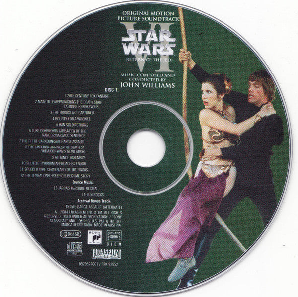 John Williams (4) : Star Wars: Episode VI - Return Of The Jedi (The Original Motion Picture Soundtrack) (2xCD, Album, Enh, RE, RM, Len)