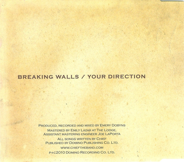 Chief (7) : Breaking Walls (CD, Single, Promo)