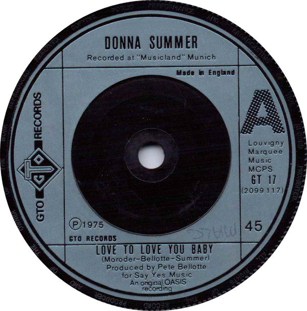 Donna Summer : Love To Love You Baby (7", Single, Lig)