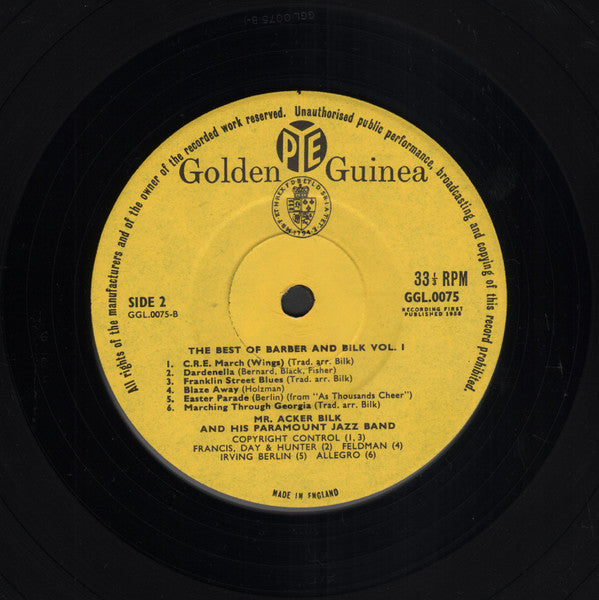 Chris Barber And Acker Bilk : The Best Of Barber And Bilk (Volume One) (LP, Comp, Mono, RE, RP)