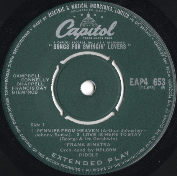 Frank Sinatra : Songs For Swingin' Lovers (Part 4) (7", EP)