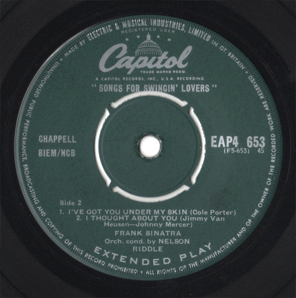 Frank Sinatra : Songs For Swingin' Lovers (Part 4) (7", EP)