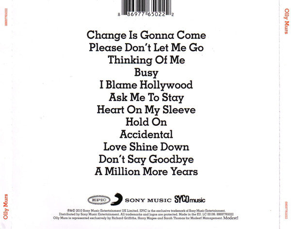 Olly Murs : Olly Murs (CD, Album)