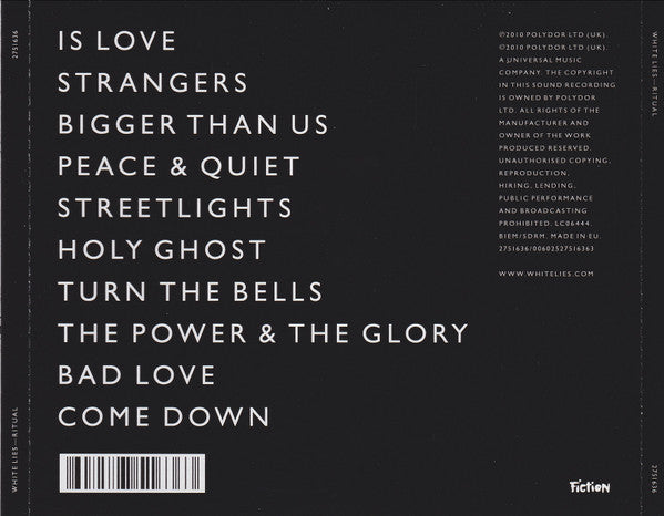 White Lies (2) : Ritual (CD, Album)