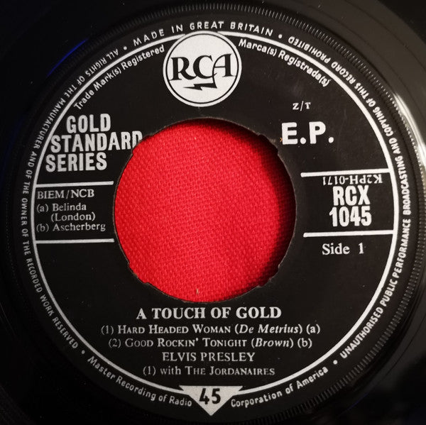 Elvis Presley : A Touch Of Gold Volume 1 (7", EP, RE)