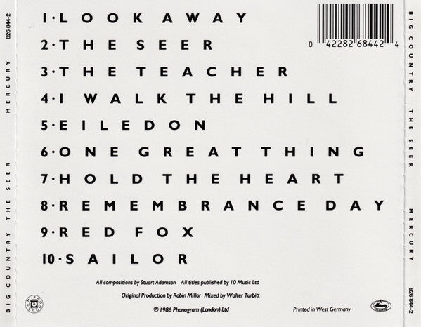 Big Country : The Seer (CD, Album)