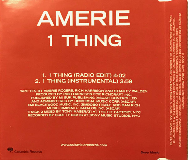 Amerie - 1 Thing (CD) (Very Good Plus (VG)) - DaddyPop