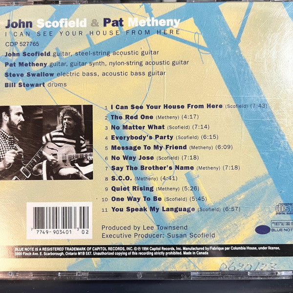 John Scofield & Pat Metheny : I Can See Your House From Here (CD, Album, Club)
