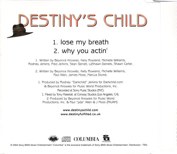 Destiny's Child : Lose My Breath (CD, Single)