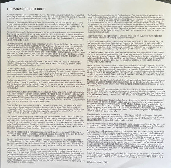 Malcolm McLaren : Duck Rock (LP, Album, RE, RM + 12" + Ltd, Num, Ind)