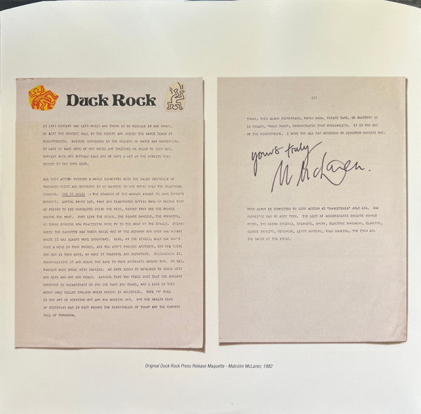 Malcolm McLaren : Duck Rock (LP, Album, RE, RM + 12" + Ltd, Num, Ind)