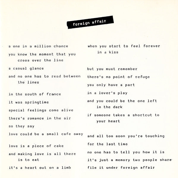 Tina Turner : Foreign Affair (CD, Album)