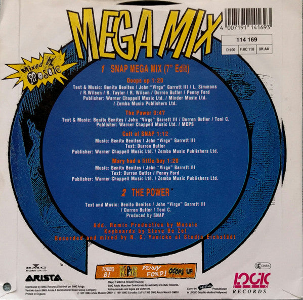 Snap! : Mega Mix (7", Single)