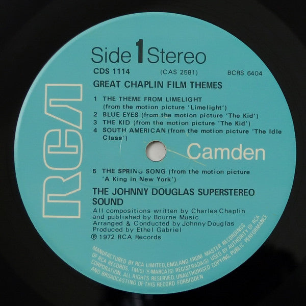 Johnny Douglas And His Orchestra : Great Chaplin Film Themes (LP)