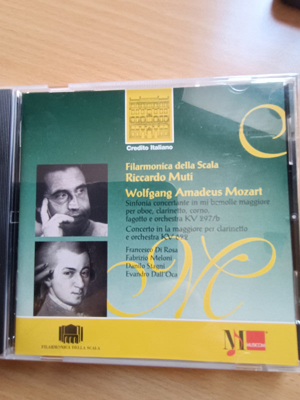 Wolfgang Amadeus Mozart, Filarmonica Della Scala, Riccardo Muti : Sinfonia Concertante In Mi Bemolle Maggiore Per Oboe, Clarinetto, Corno, Fagotto E Orchestra Kv 297/b + concerto in la maggiore per clarinetto e orchestra KV 622 (CD)