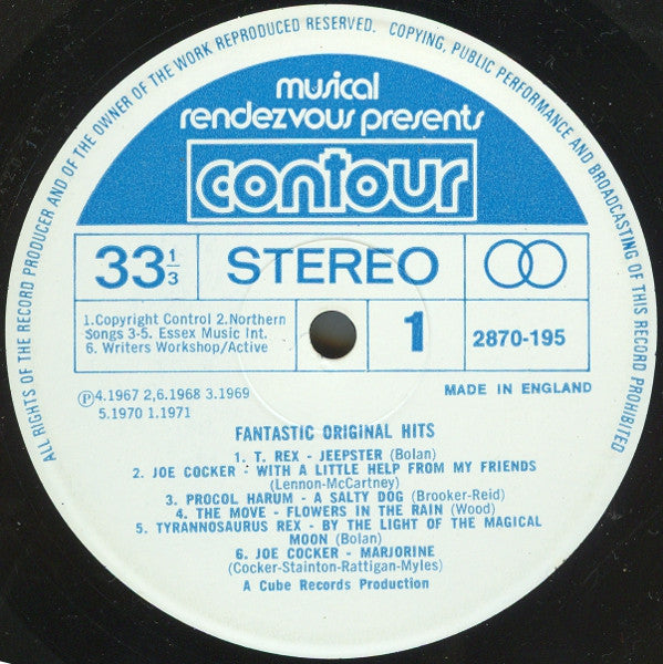 Various : Fantastic Original Hits (LP, Comp)