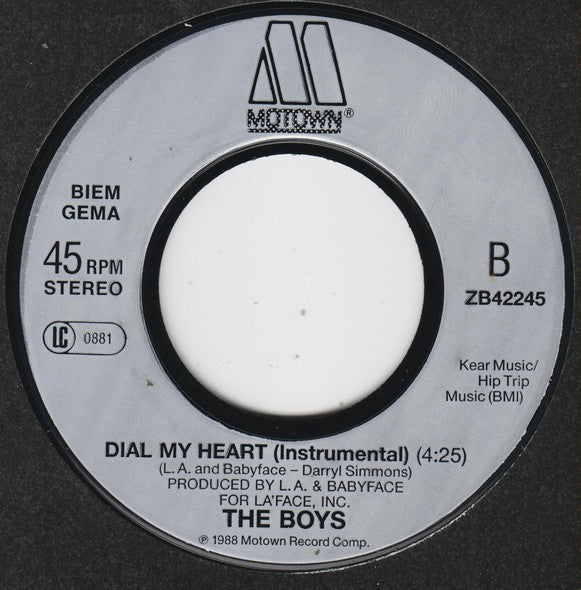 The Boys : Dial My Heart (7", Single, Sil)
