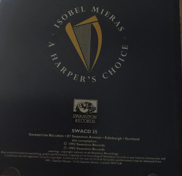 Isobel Mieras : A Harper's Choice (CD, Comp)