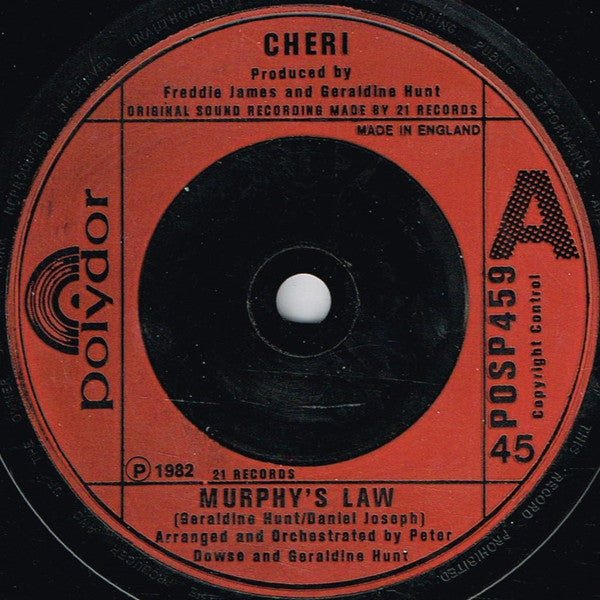Cheri : Murphy's Law (7", Single, Red)