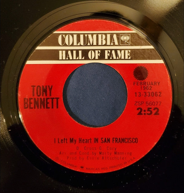 Tony Bennett : I Left My Heart In San Francisco / I Wanna Be Around (7", Single)