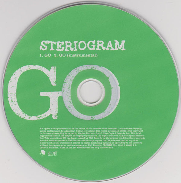 Steriogram : Go (CD, Single, Promo)