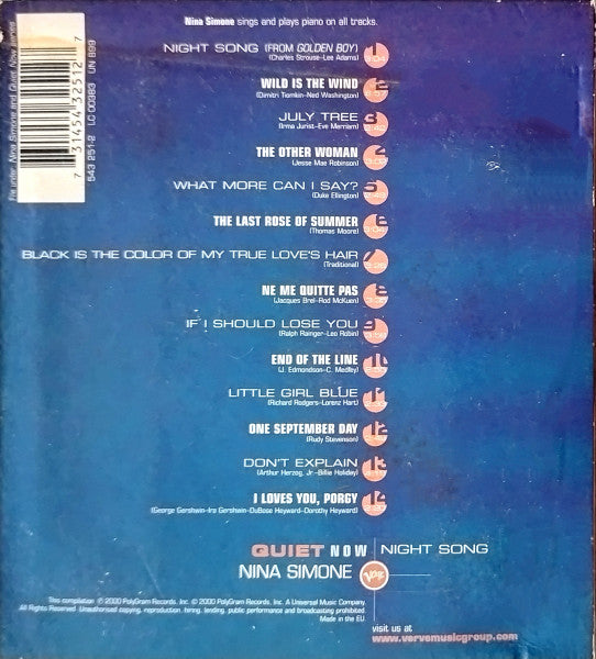 Nina Simone : Night Song (CD, Comp, RE, Dig)