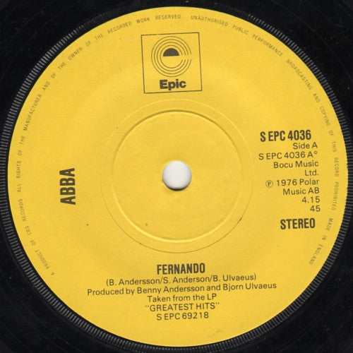 ABBA - Fernando (7) (Very Good (VG)) - DaddyPop
