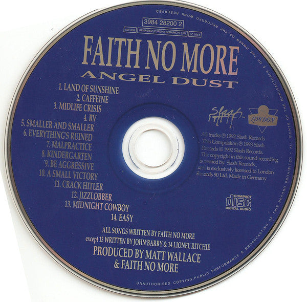 Faith No More : Angel Dust (CD, Album, RE)