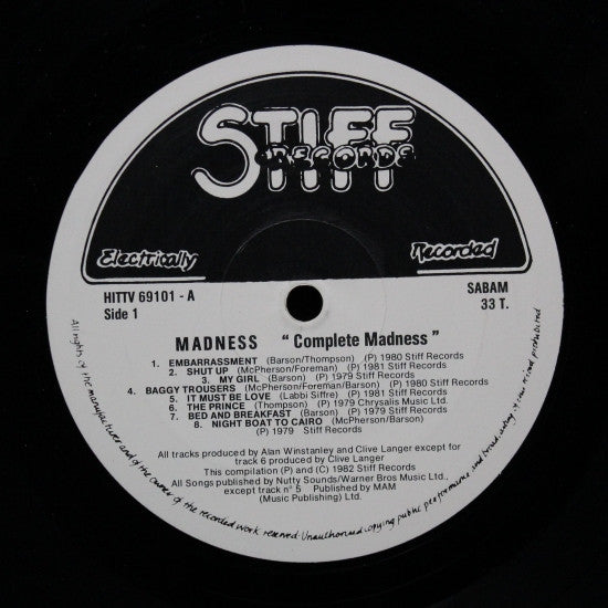 Madness : Complete Madness (LP, Comp)