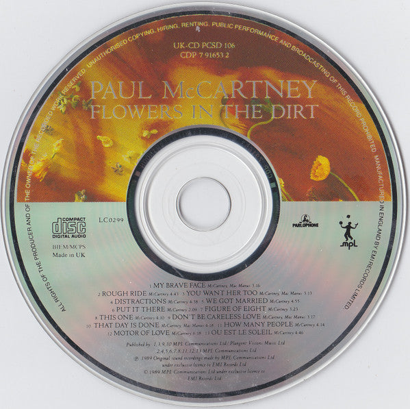 Paul McCartney : Flowers In The Dirt (CD, Album, EMI)