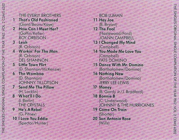 Various : The Singles - Original Single Compilation Of The Year 1962 Vol. 2 (CD, Comp)