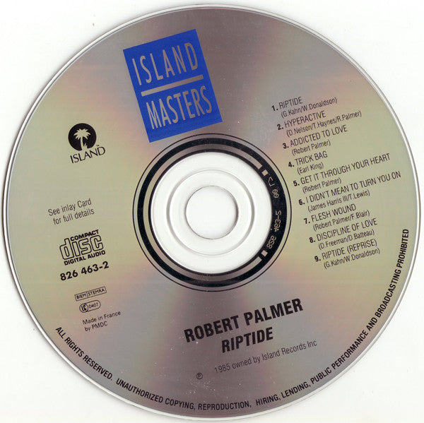Robert Palmer : Riptide (CD, Album, RE)