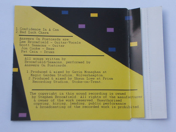 Answers On Postcards - Confidence In A Can (CD) (Very Good Plus (VG)) - DaddyPop