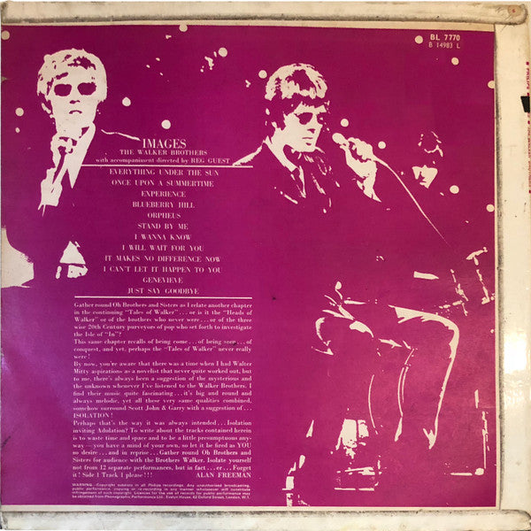 The Walker Brothers : Images (LP, Album, Mono)