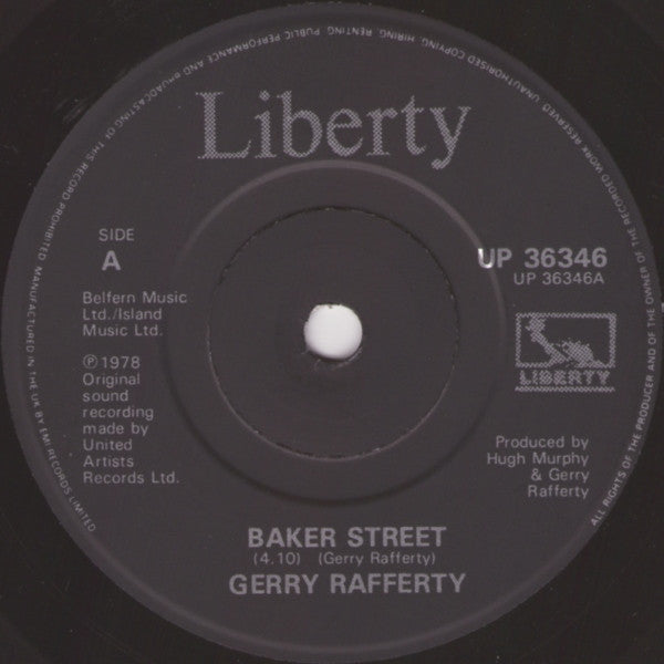 Gerry Rafferty : Baker Street (7", Single, RE)