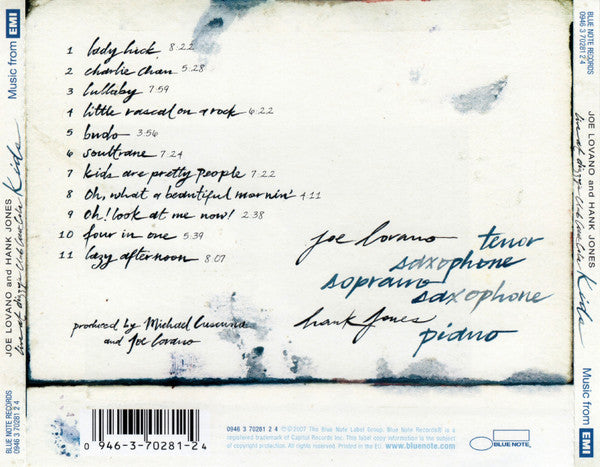 Joe Lovano And Hank Jones : Kids (Live At Dizzy's Club Coca-Cola) (CD, Album)